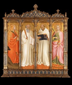 Heiligen Maria Magdalena, Benedictus, Bernardus van Clairvaux en Catharina van Alexandrië, ca. 1380 door Agnolo Gaddi