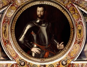 Portret van Jean de Medicis genaamd Jean des Bands Noires (Giovanni dalle Bande Nere) (1498-1526) door Bronzino (1503-1572) - Schilderij bewaard in Palazzo Vecchio, Florence door Agnolo Bronzino
