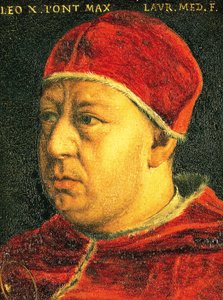 Portret van paus Leo X (Giovanni di Lorenzo de Medici, Florence) door Agnolo Bronzino