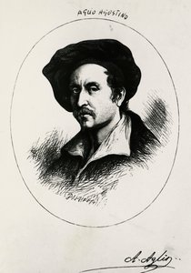 Zelfportret van Agostino Aglio (gravure)