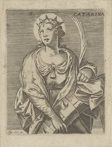 Catharina van Alexandrië door Agostino Carracci