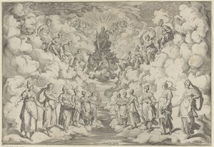 Harmonie van de sferen door Agostino Carracci