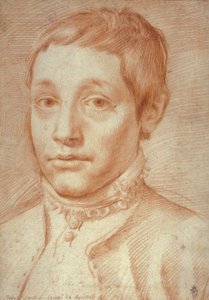 Portret van zijn zoon, Antonio Carracci door Agostino Carracci