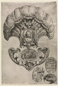 De Waaier, c. 1589-1595 door Agostino Carracci