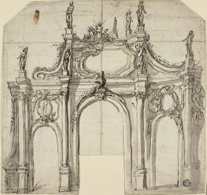 Triomfboog door Agostino Mitelli