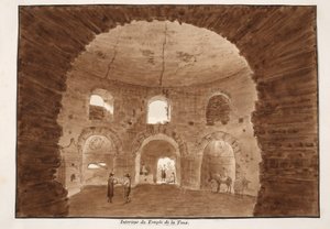 Interieur van de Tempel van de Hoest, 1833 door Agostino Tofanelli