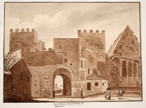 De Porta Ostiensis of San Paolo, gebouwd door Honorius door Agostino Tofanelli