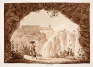 De watervallen bij Tivoli, 1833 door Agostino Tofanelli