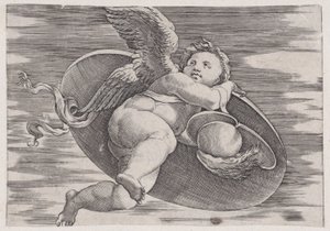 Eros steelt het schild van de man, ca. 1514-36