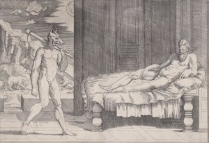 Lycaon Veranderd in een Wolf, gedateerd 1524