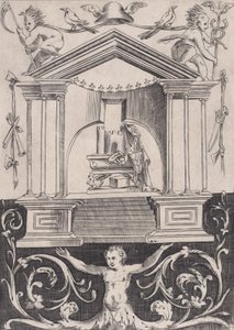 Ornamentaal paneel, ca. 1514-36 door Agostino Veneziano