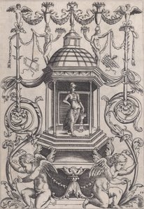 Ornamentaal Paneel, ca. 1514-36 door Agostino Veneziano