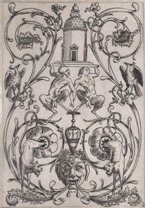 Ornamentpaneel door Agostino Veneziano