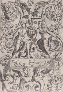 Ornamenteel paneel door Agostino Veneziano