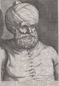 Portret van Barbarossa, 1535 door Agostino Veneziano
