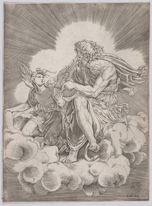 Sint Mattheüs door Agostino Veneziano