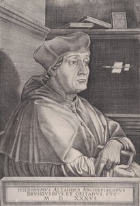 De aartsbisschop van Brindisi, gedateerd 1536 door Agostino Veneziano