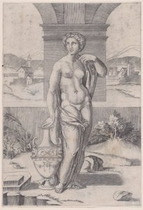 Vrouw die bij een vaas staat, ca. 1514-36