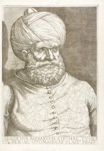 Portret van Barbarossa door Agostino dei Musi