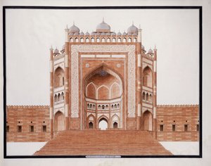 De Poort bij Futtypore, Sicri, ca. 1815 door Agra School