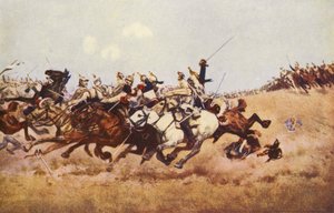 De aanval van de Cuirassiers bij Rezonville door Aime Nicolas (after) Morot
