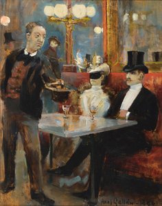 In een café in Parijs door Akseli Valdemar Gallen-Kallela