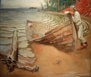 A. Gallen-Kallela, De klaagboot door Akseli Valdemar Gallen Kallela