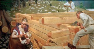 Bouwen door Akseli Valdemar Gallen Kallela