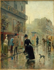 Boulevard in Parijs door Akseli Valdemar Gallen Kallela