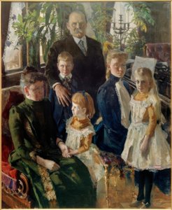 Portret van de familie van industrieel Antti Ahlström