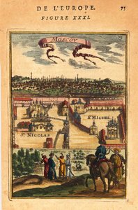 Moskou, 1683 door Alain Manesson Mallet