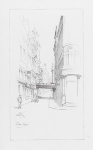 Londen Lanes: Shoe Lane (litho) door Alan Stapleton