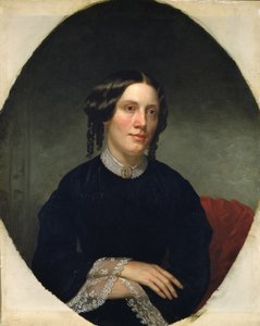 Portret van Harriet Beecher Stowe 1811-1896, 1853 door Alanson Fisher