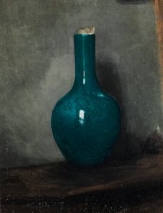 Blauwe Vaas op grijze achtergrond, ca. 1885
