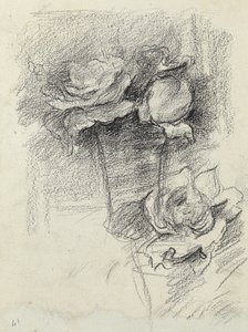 Stilleven van Rozen in een Vaas, ca. 1890 door Albert de Belleroche