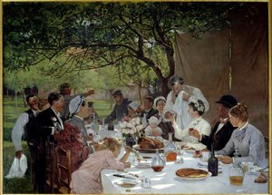 Bruiloftsmaal in Yport door Albert Auguste Fourie