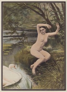 Leda, Spartaanse prinses uit de Griekse mythologie door Albert (after) Aublet