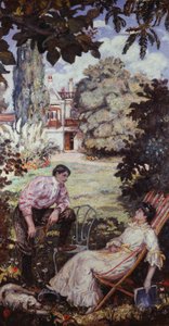 Een gesprek in de tuin; La Conversation au Jardin
