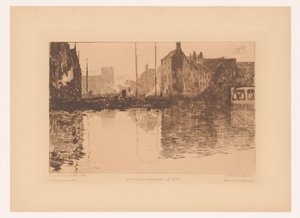 Havengezicht in Vlaanderen door Albert Baertsoen