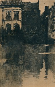 Oude Huizen aan de Waterkant, ca. 1886-1906, 1906-7 door Albert Baertsoen