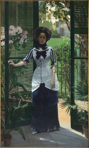 Dans la serre In de Kas, ca. 1881 door Albert Bartholomé