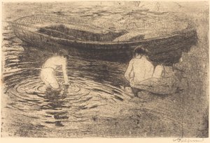 Baden in Talloires door Albert Besnard