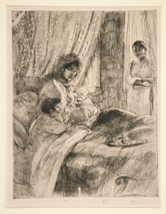 Le Déjeuner (of Gelukkige Moederschap) door Albert Besnard