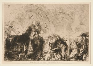 Marché aux Chevaux (Environs d) door Albert Besnard