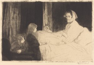 De Zieke Moeder door Albert Besnard
