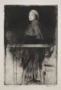 Vrouw met een Cape door Albert Besnard