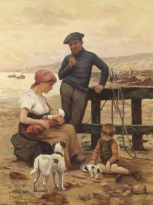 Een Visser en zijn Familie door Albert Besnou