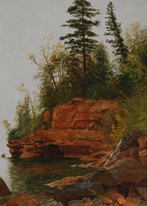 Een Rotsachtige Inham door Albert Bierstadt