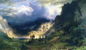 Een Storm in de Rocky Mountains - Mt. Rosalie door Albert Bierstadt