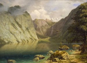 Een westers landschap door Albert Bierstadt